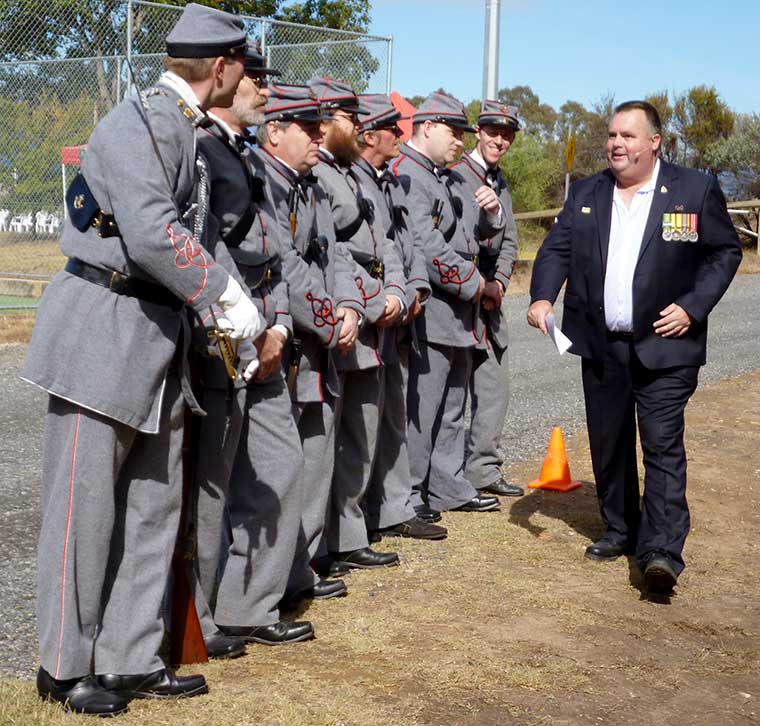 Re-enactment of Macclesfield Rifles, with Dennis Oldenhoven