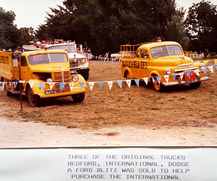 Three of the original trucks