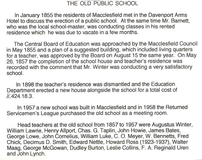 Old Public School Information
