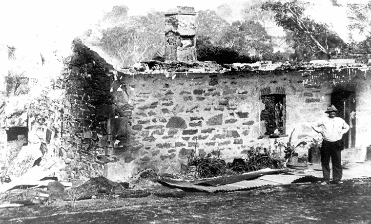 Ross house destroyed